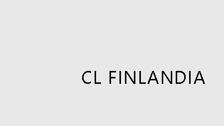 Obra Cl Finlandia
